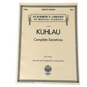 Kuhlau Complete Sonatinas (Klee) for Piano Collection Schirmers Library Vol 2065